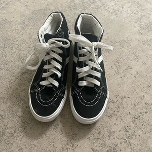 Black and White High-Top Sneakers
